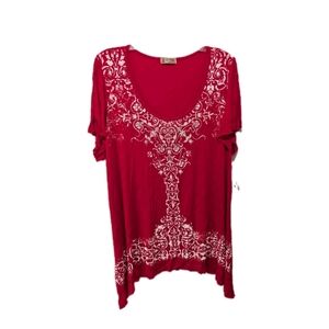 NWT Blue Canyon Asymmetrical Tunic Top 3X Boho Artsy n1